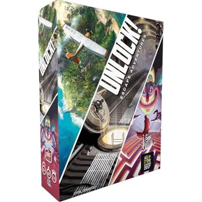 Asmodee Space Cowboys- Unlock! : Escape Adventures Unbox Now Jeu Escape Game pour Adultes & Enfants dès 10 ans Jeux de Cartes A Jouer avec Application Gratuite 1 à 6 joueurs 60 Min En Français Asmodee Space Cowboys- Unlock! : Escape Adventures Unbox Now Jeu Escape Game pour Adultes & Enfants dès 10 ans Jeux de Cartes A Jouer avec Application Gratuite 1 à 6 joueurs 60 Min En Français