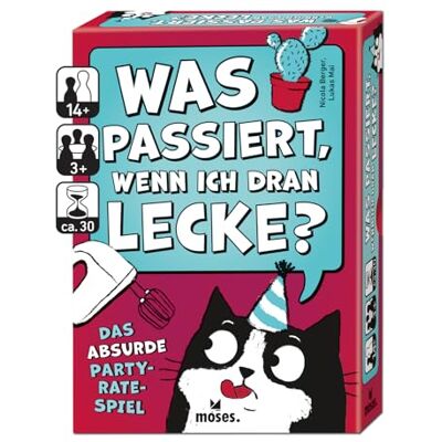 moses Was passiert, wenn ich dran lecke?: Das absurde Party-Rate-Spiel moses Was passiert, wenn ich dran lecke?: Das absurde Party-Rate-Spiel