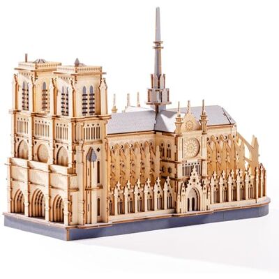 ROBOTIME Puzzle 3D en bois cathédrale parisienne, kit de modélisation DIY pour adultes, kit de construction de jouets, cadeau idéal de Noël et d'anniversaire ROBOTIME Puzzle 3D en bois cathédrale parisienne, kit de modélisation DIY pour adultes, kit de construction de jouets, cadeau idéal de Noël et d'anniversaire