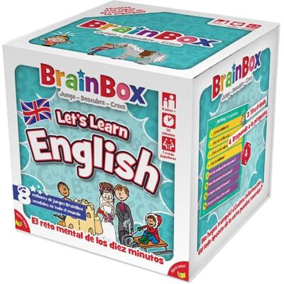 Asmodee Brain Box G123452 Green Board Games BrainBox Lets Learn English Jeu de société en espagnol, 1 ou plusieurs joueurs Asmodee Brain Box G123452 Green Board Games BrainBox Lets Learn English Jeu de société en espagnol, 1 ou plusieurs joueurs