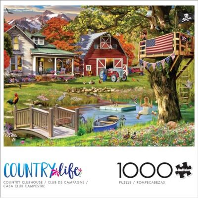 Buffalo Games Country Life Country Clubhouse Puzzle de 1000 pièces pour adultes Puzzle stimulant parfait pour les soirées de jeu Taille finie : 68 x 50 cm Buffalo Games Country Life Country Clubhouse Puzzle de 1000 pièces pour adultes Puzzle stimulant parfait pour les soirées de jeu Taille finie : 68 x 50 cm
