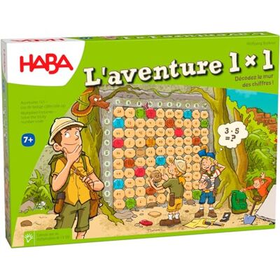 HABA 303718 L'aventure 1 x 1 jeu d'arithmétique et d'apprentissage pour l'entraînement ludique des tables de multiplication multiplication dans la plage de nombres 1-100 jeu à partir de 7 ans HABA 303718 L'aventure 1 x 1 jeu d'arithmétique et d'apprentissage pour l'entraînement ludique des tables de multiplication multiplication dans la plage de nombres 1-100 jeu à partir de 7 ans