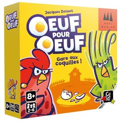Gigamic Oeuf pour Oeuf Le Jeu d'ambiance pour Toute la Famille où Observation et rapidité sont Les maitres Mots A partir de 8 Ans De 2 à 6 Joueurs. Gigamic Oeuf pour Oeuf Le Jeu d'ambiance pour Toute la Famille où Observation et rapidité sont Les maitres Mots A partir de 8 Ans De 2 à 6 Joueurs.
