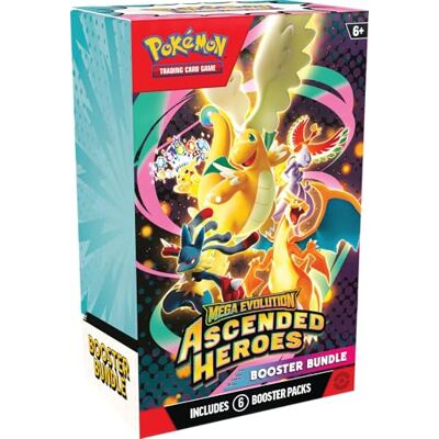 Pokémon TCG : Mega Evolution — Ascended Heroes Booster Bundle (6 boosters) Pokémon TCG : Mega Evolution — Ascended Heroes Booster Bundle (6 boosters)