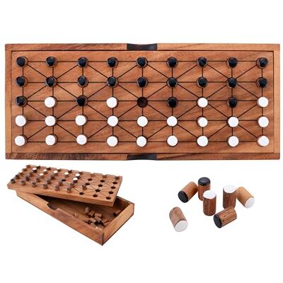 Engelhart 350510- Coffret de Jeu Fanorona en Bois Durable Jeu de société de Strategie 2 Joueurs Coffret de rangement pour les Pièces et règles multilingues 6 ans et plus Engelhart 350510- Coffret de Jeu Fanorona en Bois Durable Jeu de société de Strategie 2 Joueurs Coffret de rangement pour les Pièces et règles multilingues 6 ans et plus