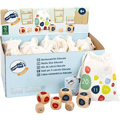 small foot display “Educate” wooden calculation cube, 12 pieces, educational toy for math fans, aged 6 and up, 11368 small foot display “Educate” wooden calculation cube, 12 pieces, educational toy for math fans, aged 6 and up, 11368