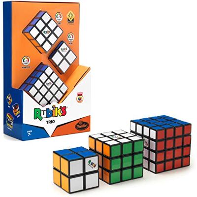 ThinkFun - Coffret Gift : Trio, Le Cadeau Parfait pour Les Fans Contient Master 4 x 4, Le Cube Magique 3 x 3 et Le Rubik's Mini 2 x 2, 76422 ThinkFun - Coffret Gift : Trio, Le Cadeau Parfait pour Les Fans Contient Master 4 x 4, Le Cube Magique 3 x 3 et Le Rubik's Mini 2 x 2, 76422