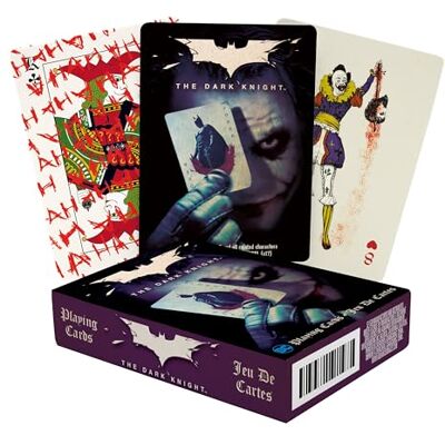 AQUARIUS The Dark Knight Joker Lot de 52 Cartes à Jouer + Jokers (NM) 52530 AQUARIUS The Dark Knight Joker Lot de 52 Cartes à Jouer + Jokers (NM) 52530