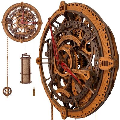 WOODEN.CITY Puzzles 3D pour adultes Horloge murale industrielle vintage Puzzles en bois Kit de construction d'horloge mécanique WOODEN.CITY Puzzles 3D pour adultes Horloge murale industrielle vintage Puzzles en bois Kit de construction d'horloge mécanique
