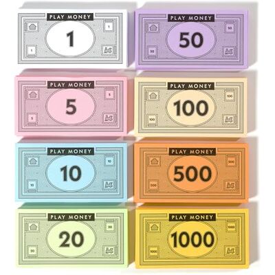 Apostrophe Games Argent Fictif de 520 pièces pour les Jeux de Société, 8 coupures Apostrophe Games Argent Fictif de 520 pièces pour les Jeux de Société, 8 coupures