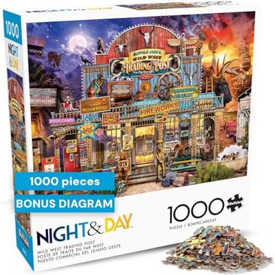 Buffalo Games Wild West Trading Post – Puzzle de 1000 pièces pour adultes – Puzzle stimulant parfait pour les soirées de jeu – Taille finie 68 x 50 cm Buffalo Games Wild West Trading Post – Puzzle de 1000 pièces pour adultes – Puzzle stimulant parfait pour les soirées de jeu – Taille finie 68 x 50 cm