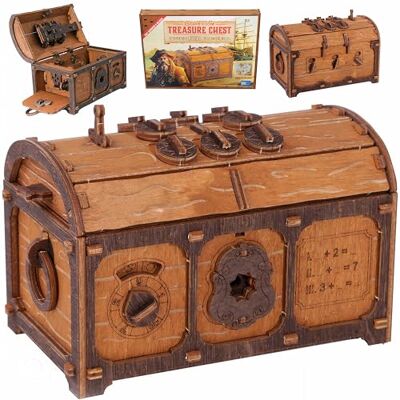 WOODEN.CITY Boîte à puzzle – Escape Room dans une boîte avec mécanisme d'ouverture secrète – Boîte à indices pour homme – Boîte à puzzle pour adulte – Coffre au trésor – Fabriqué en UE WOODEN.CITY Boîte à puzzle – Escape Room dans une boîte avec mécanisme d'ouverture secrète – Boîte à indices pour homme – Boîte à puzzle pour adulte – Coffre au trésor – Fabriqué en UE