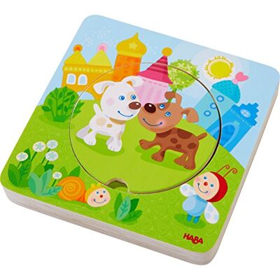 HABA Holzpuzzle Kunterbunte Tierkinder (Kinderpuzzle) HABA Holzpuzzle Kunterbunte Tierkinder (Kinderpuzzle)