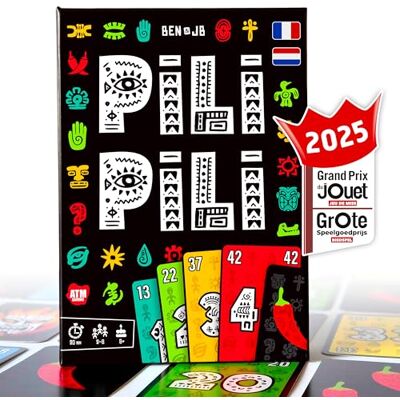 ATM Gaming PILI PILI Jeu de société Vainqueur Grand Prix du Jouet 2025 Jeu de Cartes Tactique et d’Ambiance 2 à 8 Joueurs 20 Min Idée Cadeau Original Version Française et Néerlandaise ATM Gaming PILI PILI Jeu de société Vainqueur Grand Prix du Jouet 2025 Jeu de Cartes Tactique et d’Ambiance 2 à 8 Joueurs 20 Min Idée Cadeau Original Version Française et Néerlandaise