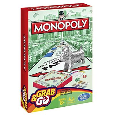 Hasbro Monopoly Jeu de voyage (français non garanti) Version portugaise multicolore (Version portugaise) Hasbro Monopoly Jeu de voyage (français non garanti) Version portugaise multicolore (Version portugaise)
