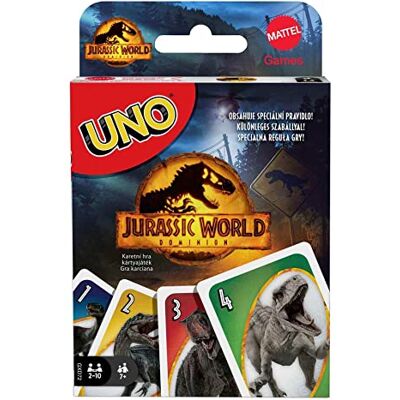 Barbie GXD72 Mattel Games Uno Jurassic World 3, Jeu De Société et De Cartes, 2 À 10 Joueurs, Dès 7 Ans Barbie GXD72 Mattel Games Uno Jurassic World 3, Jeu De Société et De Cartes, 2 À 10 Joueurs, Dès 7 Ans