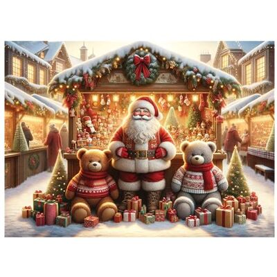 WOODEN.CITY Puzzle de Noël 1000 pièces en bois avec 100 figurines festives uniques Marché de Noël 54 x 39,4 cm Fabriqué dans l'UE WOODEN.CITY Puzzle de Noël 1000 pièces en bois avec 100 figurines festives uniques Marché de Noël 54 x 39,4 cm Fabriqué dans l'UE