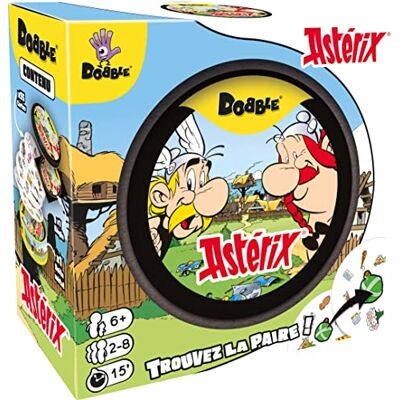 Dobble Asmodee : Astérix Jeux de société Jeux de cartes Jeu d'observation et de rapidité Jeu adulte et enfant à partir de 6 ans 2 à 8 joueurs 15 min Version française Dobble Asmodee : Astérix Jeux de société Jeux de cartes Jeu d'observation et de rapidité Jeu adulte et enfant à partir de 6 ans 2 à 8 joueurs 15 min Version française