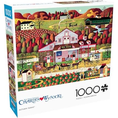 Takumiya Buffalo Games Charles Wysocki Ferme d'Automne 1000 Pièces Puzzle - Puzzle Takumiya Buffalo Games Charles Wysocki Ferme d'Automne 1000 Pièces Puzzle - Puzzle