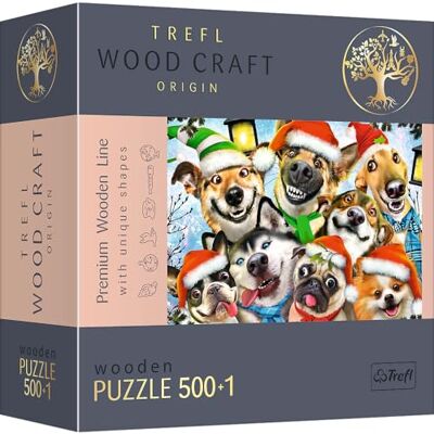 Trefl Casse-tête en bois : Chiens de Noël 500+1 pièces, wood craft, artisanat en bois, 50 figurines de Noël, bricolage, divertissement pour adultes et enfants à partir de 12 ans Trefl Casse-tête en bois : Chiens de Noël 500+1 pièces, wood craft, artisanat en bois, 50 figurines de Noël, bricolage, divertissement pour adultes et enfants à partir de 12 ans