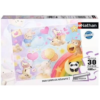 Ravensburger Nathan Puzzle Enfants 30 pièces Arc-en-Ciel des Animaux Fille ou garçon dès 4 Ans Puzzle de qualité supérieure Carton épais et résistant Animaux 12004277 Ravensburger Nathan Puzzle Enfants 30 pièces Arc-en-Ciel des Animaux Fille ou garçon dès 4 Ans Puzzle de qualité supérieure Carton épais et résistant Animaux 12004277