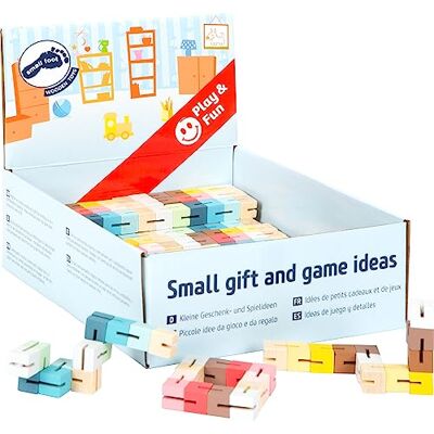 small foot display puzzle game magic snake made of wood, set of 24 bending snakes for children aged 12 months and up, 12345 small foot display puzzle game magic snake made of wood, set of 24 bending snakes for children aged 12 months and up, 12345