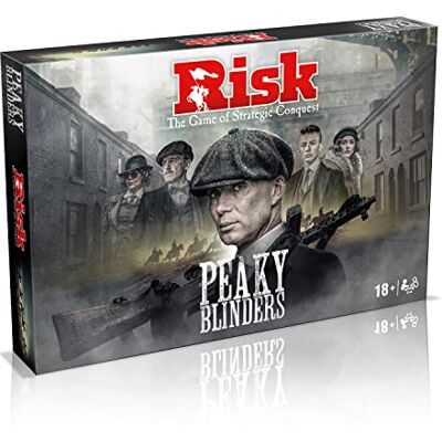 Winning Moves Jeu de société stratégique Peaky Blinders Risk, conquérez tout avec Thomas Shelby, acceptez les missions d'Arthur, Lizzie, Oswald Mosley et Jessie Eden, fait un excellent cadeau pour les Winning Moves Jeu de société stratégique Peaky Blinders Risk, conquérez tout avec Thomas Shelby, acceptez les missions d'Arthur, Lizzie, Oswald Mosley et Jessie Eden, fait un excellent cadeau pour les
