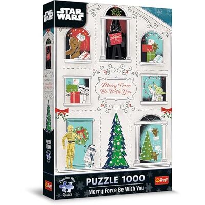 Trefl Premium Plus Quality Puzzle de Noël Star Wars: Que la Force de Noël Soit Avec Vous 1000 Pièces, Personnages Favoris, pour les Adultes et les Enfants à partir de 14 ans Trefl Premium Plus Quality Puzzle de Noël Star Wars: Que la Force de Noël Soit Avec Vous 1000 Pièces, Personnages Favoris, pour les Adultes et les Enfants à partir de 14 ans