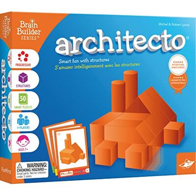 Asmodee - FoxMind Architecto Puzzle 3D Jeu de logique Age : 7+ 1 Joueur Temps de Partie : 10min, FOXARCH02FR, Orange Asmodee - FoxMind Architecto Puzzle 3D Jeu de logique Age : 7+ 1 Joueur Temps de Partie : 10min, FOXARCH02FR, Orange