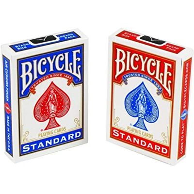Bicycle Lot de 2 Cartes à Jouer Mixte Rouge Bleu Standard 88 x 63 mm Bicycle Lot de 2 Cartes à Jouer Mixte Rouge Bleu Standard 88 x 63 mm