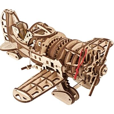 UGEARS Puissant kit de construction bois Avion frelon fou Kit de modélisme de course des années 1930 Puzzle 3D UGEARS Puissant kit de construction bois Avion frelon fou Kit de modélisme de course des années 1930 Puzzle 3D