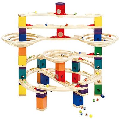 Hape E6016 Jeu De Construction en Bois Circuit de Billes Quadrilla The Challenger Hape E6016 Jeu De Construction en Bois Circuit de Billes Quadrilla The Challenger