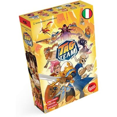 Asmodee Tag Team Jeu de Combat et Deckbuilding, Duels Stratégiques 1vs1 avec 12 Combattants et 66 Combinaisons, 2 Joueurs, 10+ Années, 20-30 Minutes, Edition en Italien Asmodee Tag Team Jeu de Combat et Deckbuilding, Duels Stratégiques 1vs1 avec 12 Combattants et 66 Combinaisons, 2 Joueurs, 10+ Années, 20-30 Minutes, Edition en Italien