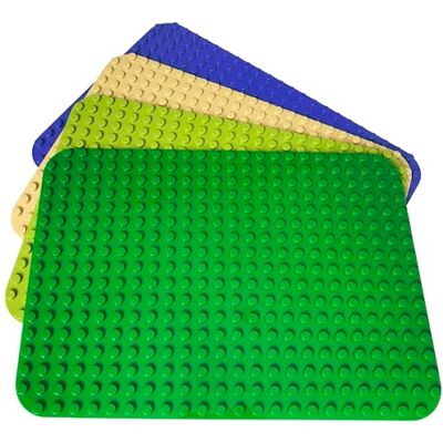 Apostrophe Games 4 Plaques de base de Blocs de construction multicolores, 38,1 x 25,4 cm Apostrophe Games 4 Plaques de base de Blocs de construction multicolores, 38,1 x 25,4 cm