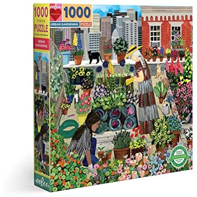 eeBoo Urban Gardening-Puzzle 1000 pièces en Carton recyclé, PZTUBG eeBoo Urban Gardening-Puzzle 1000 pièces en Carton recyclé, PZTUBG