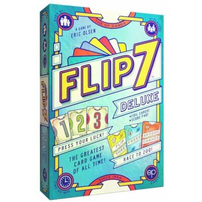 USAopoly Flip 7 Deluxe Jeu De Cartes, Jeu Autonome, En Anglais, Cartes À Finition Holographique, Stratégie De Risque, Dès 8 Ans 3+ Joueurs 20 Minutes USAopoly Flip 7 Deluxe Jeu De Cartes, Jeu Autonome, En Anglais, Cartes À Finition Holographique, Stratégie De Risque, Dès 8 Ans 3+ Joueurs 20 Minutes