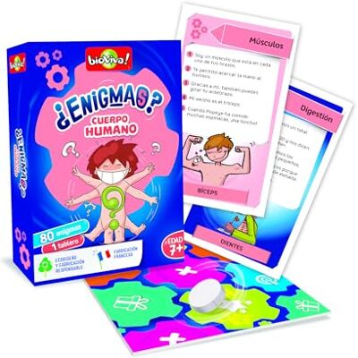 Bioviva Kidiquiz Riddles-The Mystery of Human Body Jeu de cartes Langue espagnol Multicolore 200721 Bioviva Kidiquiz Riddles-The Mystery of Human Body Jeu de cartes Langue espagnol Multicolore 200721