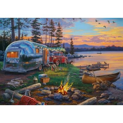 SCHMIDT Spiele 58533 Puzzle de 1000 pièces Darrel Bush, Campingidyll au bord du lac, multicolore SCHMIDT Spiele 58533 Puzzle de 1000 pièces Darrel Bush, Campingidyll au bord du lac, multicolore