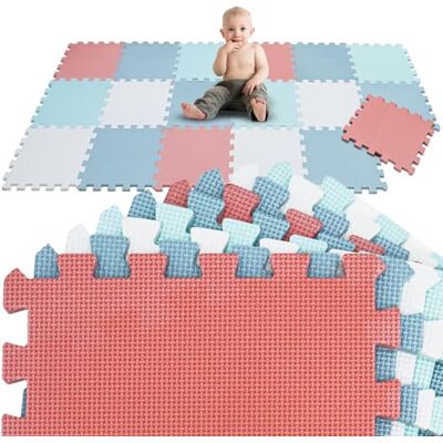 LittleTom 18 Pièces Tapis de Sol Bébé dès le Premier Mois 30x30 Dalles en Mousse EVA Surface de Jeu Douce pour l'Éveil Carrés Puzzle Antidérapants Revêtement pour la Chambre des Petits LittleTom 18 Pièces Tapis de Sol Bébé dès le Premier Mois 30x30 Dalles en Mousse EVA Surface de Jeu Douce pour l'Éveil Carrés Puzzle Antidérapants Revêtement pour la Chambre des Petits