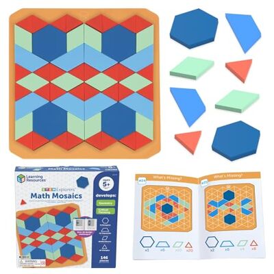 Learning Resources STEM Explorers Mosaïques mathématiques, blocs de modèles Jouets STEM blocs géométriques compétences motrices fines Jeu éducatif symétrie raisonnement spatial 5+ ans Learning Resources STEM Explorers Mosaïques mathématiques, blocs de modèles Jouets STEM blocs géométriques compétences motrices fines Jeu éducatif symétrie raisonnement spatial 5+ ans