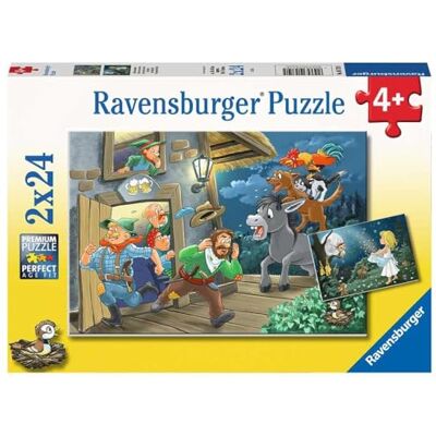 Ravensburger Puzzle pour enfants 05719 Story Time Puzzle de 2 x 24 pièces pour enfants de 4 ans et plus Ravensburger Puzzle pour enfants 05719 Story Time Puzzle de 2 x 24 pièces pour enfants de 4 ans et plus