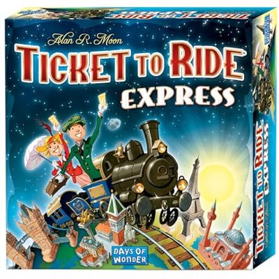 Asmodee Ticket To Ride Express, jeu de table, 2-4 joueurs, 8+ ans, édition en italien, exclusif AMAZON Asmodee Ticket To Ride Express, jeu de table, 2-4 joueurs, 8+ ans, édition en italien, exclusif AMAZON