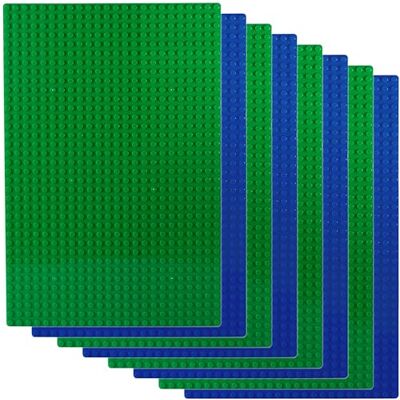 Apostrophe Games 4x Plaques de Base de Blocs de Construction Vertes et 4x Bleues Apostrophe Games 4x Plaques de Base de Blocs de Construction Vertes et 4x Bleues