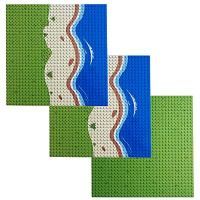 Apostrophe Games Plaques de base Island pour blocs de construction Pack de 3 Beach Des aventures insulaires avec 2 Droites et 1 plage en Herbe Centrale avec des plages de sable Apostrophe Games Plaques de base Island pour blocs de construction Pack de 3 Beach Des aventures insulaires avec 2 Droites et 1 plage en Herbe Centrale avec des plages de sable