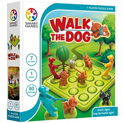 SmartGames smart games Walk The Dog, Puzzle Game with 80 Challenges, 7+ Years SmartGames smart games Walk The Dog, Puzzle Game with 80 Challenges, 7+ Years