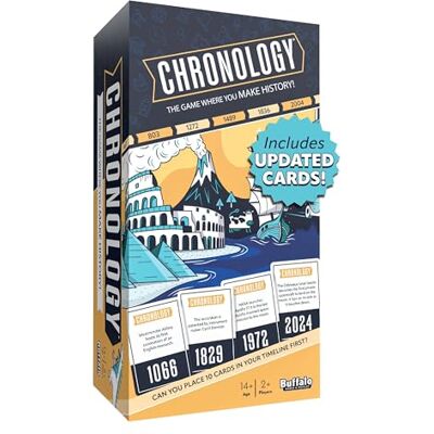 Buffalo Games Chronologie Le jeu où vous faites l'histoire Anecdotes chronologiques historiques pour 2 joueurs et plus, à partir de 14 ans Buffalo Games Chronologie Le jeu où vous faites l'histoire Anecdotes chronologiques historiques pour 2 joueurs et plus, à partir de 14 ans