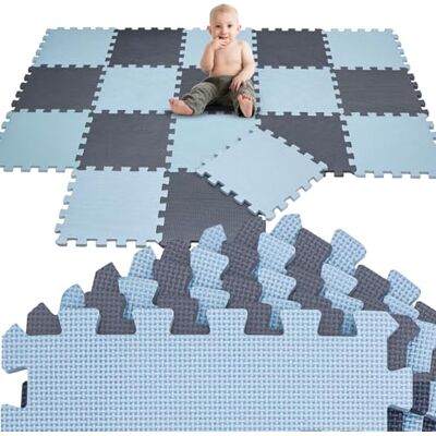 LittleTom 18 Pièces Tapis de Sol Bébé dès le Premier Mois 30x30 Dalles en Mousse EVA Surface de Jeu Douce pour l'Éveil Carrés Puzzle Antidérapants Revêtement pour la Chambre des Petits LittleTom 18 Pièces Tapis de Sol Bébé dès le Premier Mois 30x30 Dalles en Mousse EVA Surface de Jeu Douce pour l'Éveil Carrés Puzzle Antidérapants Revêtement pour la Chambre des Petits