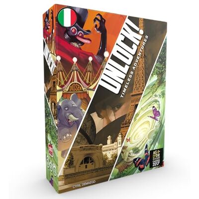Asmodee Italia Unlock Timeless Adventures 8985 Escape Room de Table édition entièrement en Italien, en Couleurs Asmodee Italia Unlock Timeless Adventures 8985 Escape Room de Table édition entièrement en Italien, en Couleurs
