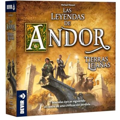 Devir Les légendes d'Andor : terres lointaines, jeu de société coopératif d'aventure et fantaisie, campagne narrative, pour 2 à 4 joueurs, +10 ans Version espagnole Devir Les légendes d'Andor : terres lointaines, jeu de société coopératif d'aventure et fantaisie, campagne narrative, pour 2 à 4 joueurs, +10 ans Version espagnole