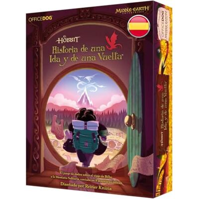 Asmodee Le Hobbit : histoire d'une IDA et d'un tour, jeu familial pour 1 à 4 joueurs à partir de 10 ans, jeu de dés compétitif et narratif en Terre du Milieu, espagnol Asmodee Le Hobbit : histoire d'une IDA et d'un tour, jeu familial pour 1 à 4 joueurs à partir de 10 ans, jeu de dés compétitif et narratif en Terre du Milieu, espagnol